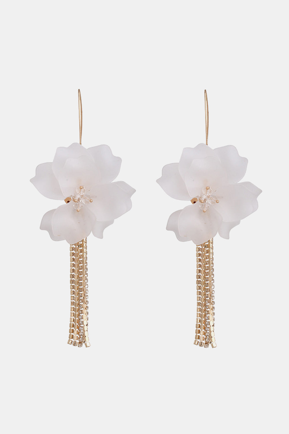 Flower Shape Acrylic Dangle Earrings - Thalia Chic