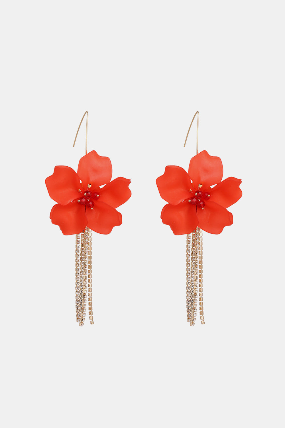 Flower Shape Acrylic Dangle Earrings - Thalia Chic