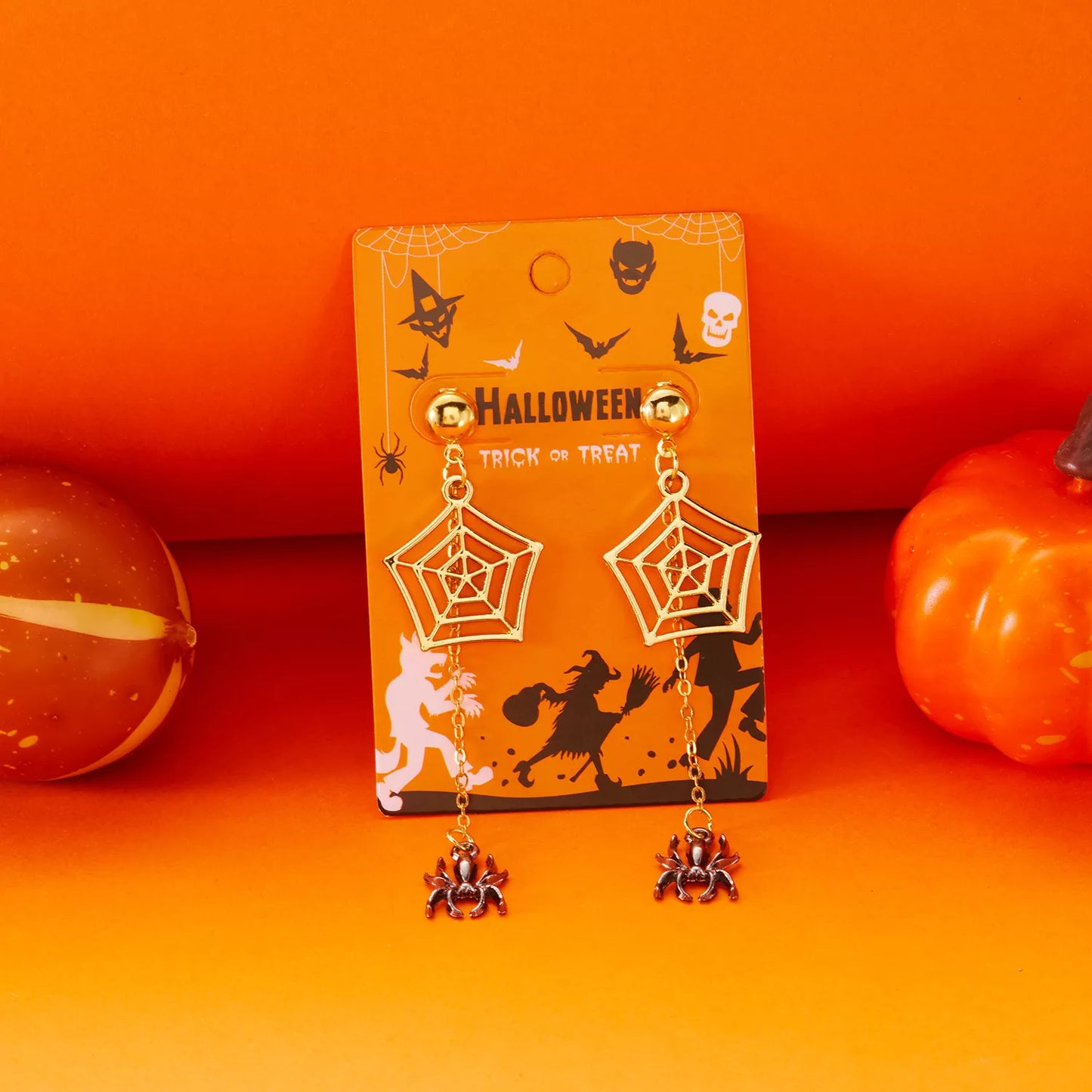 18K Gold-Plated Spider Drop Earrings - Thalia Chic