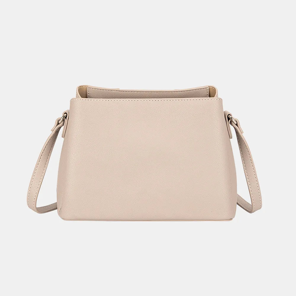 David Jones PU Leather Crossbody Bag - Thalia Chic