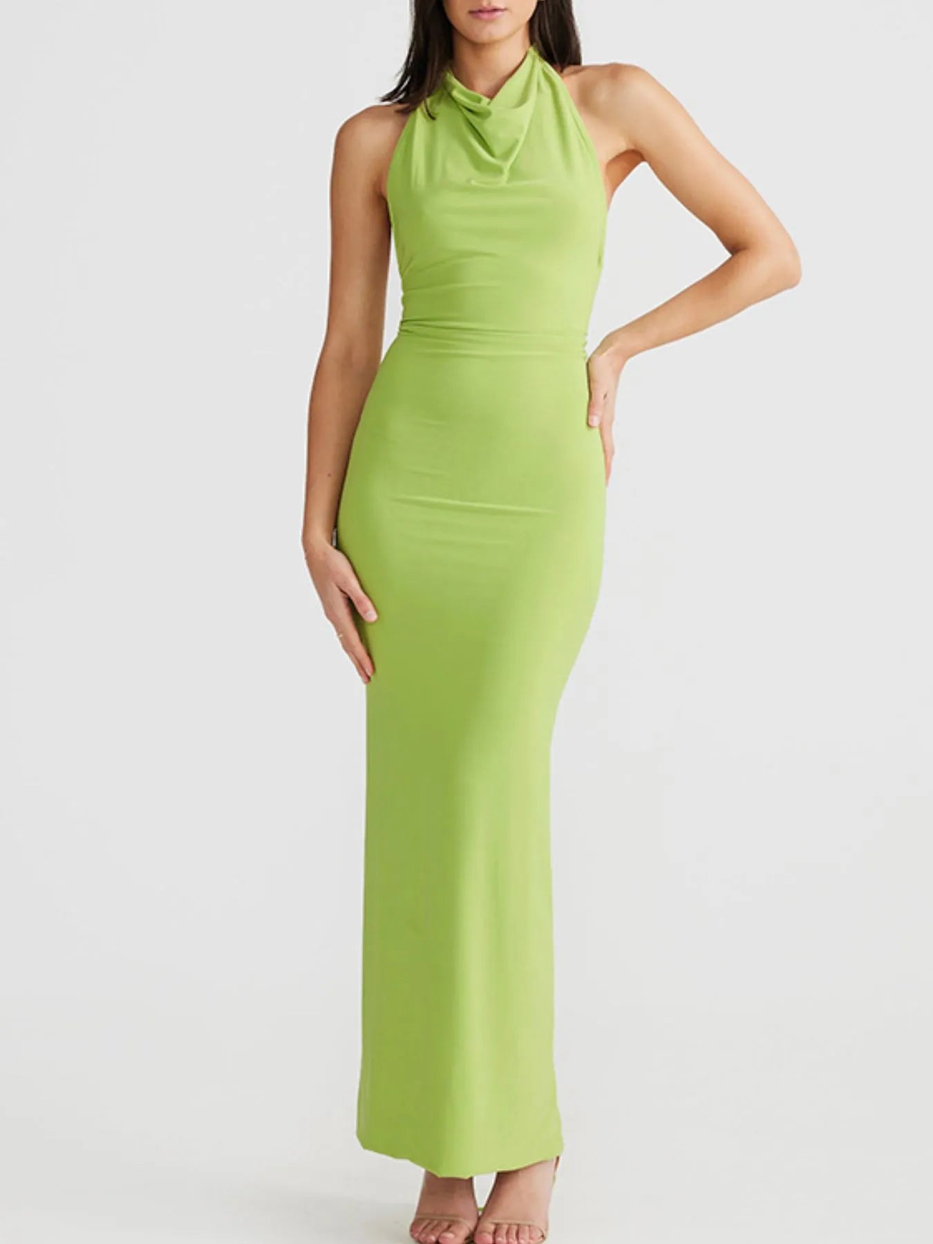Backless Slit Sleeveless Bodycon Maxi Dress - Thalia Chic