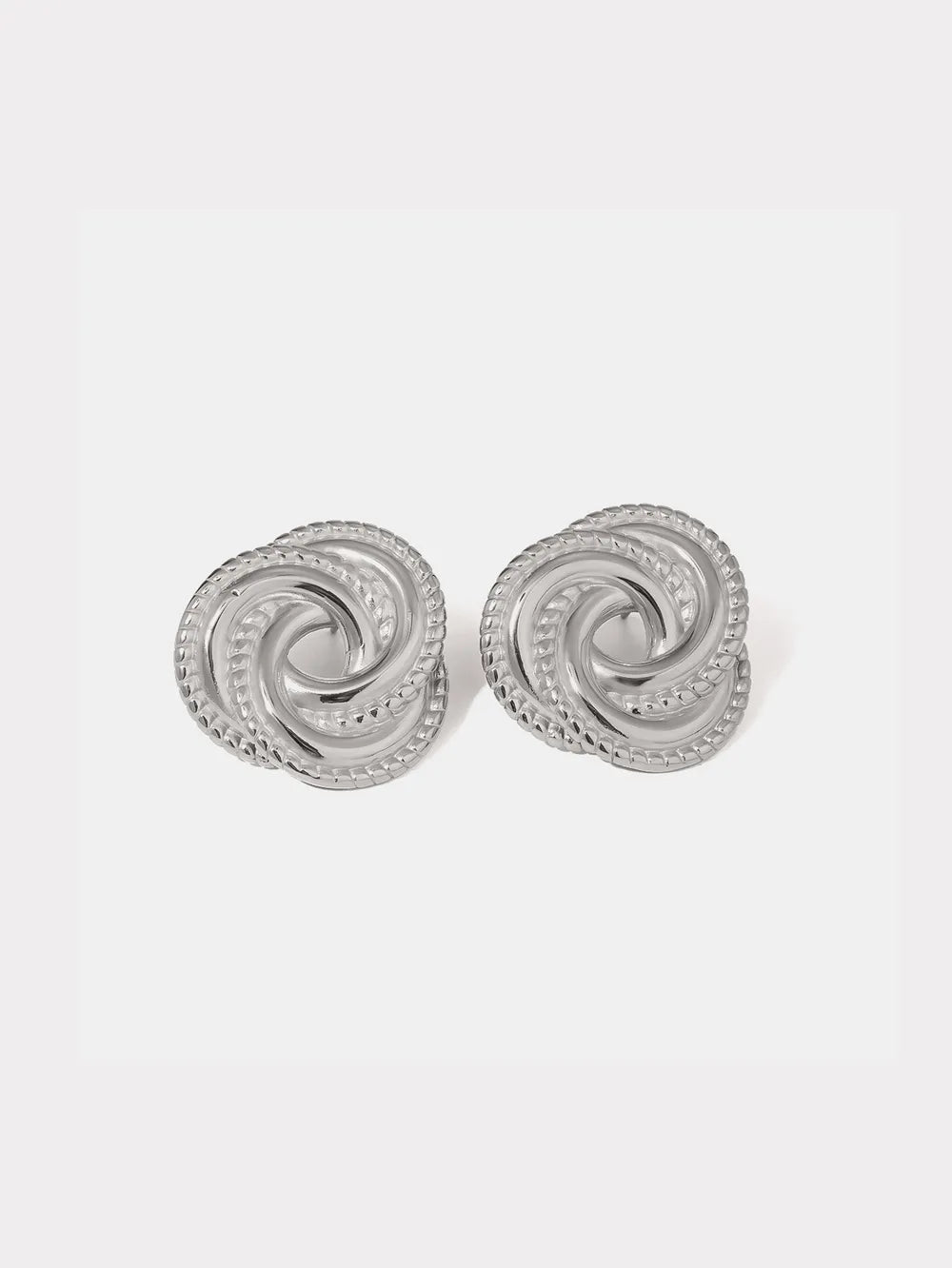 Stainless Steel Volution Stud Earrings - Thalia Chic