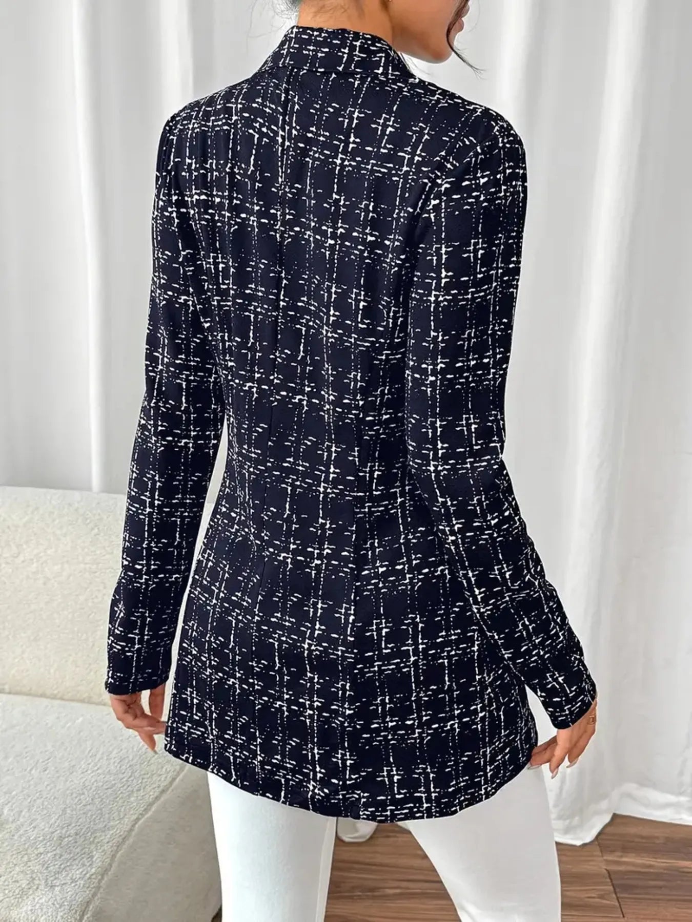 Tweed Double-Breasted Blazer - Thalia Chic