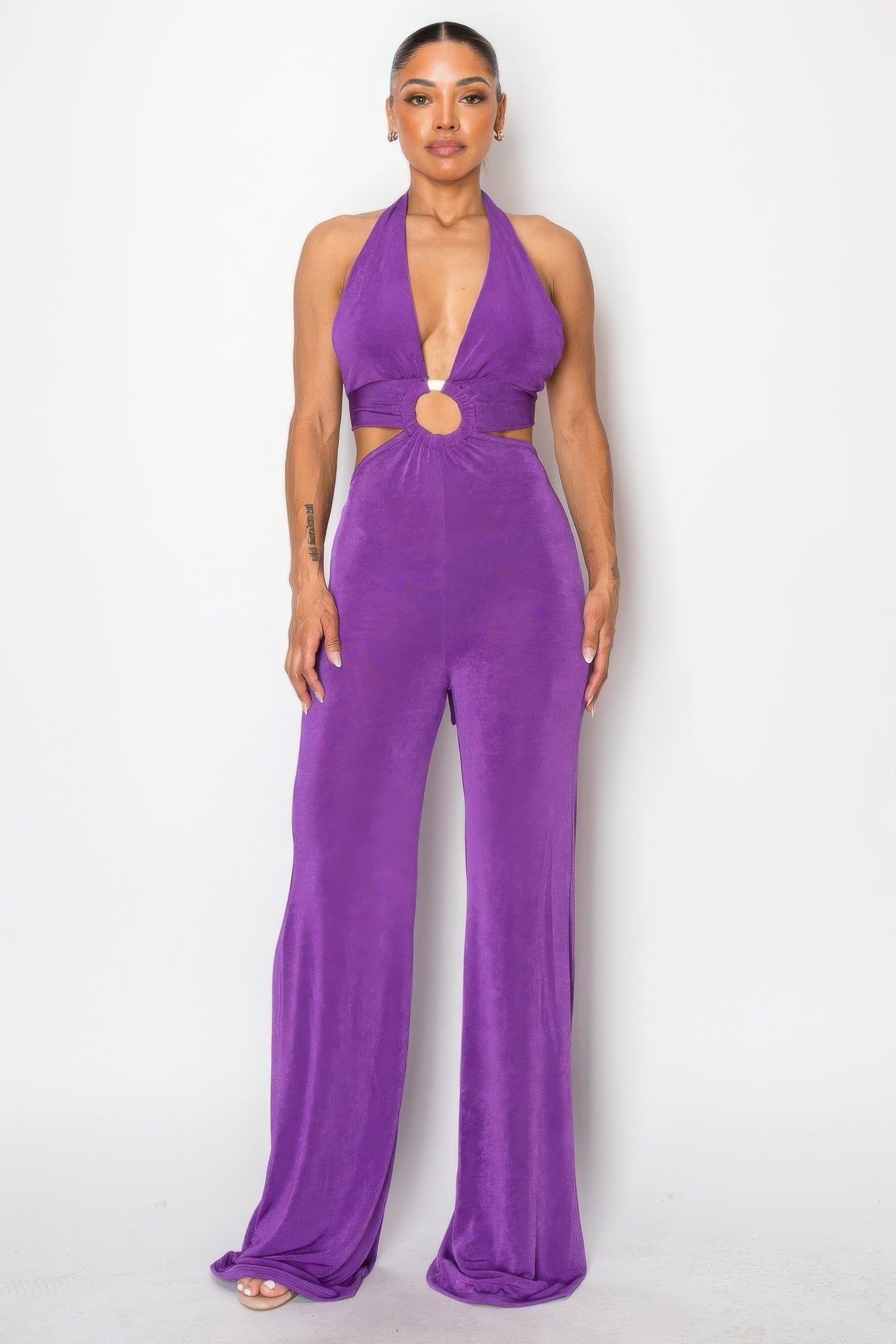 Olid Slinky Wide Legs Jumpsuit - Thalia Chic