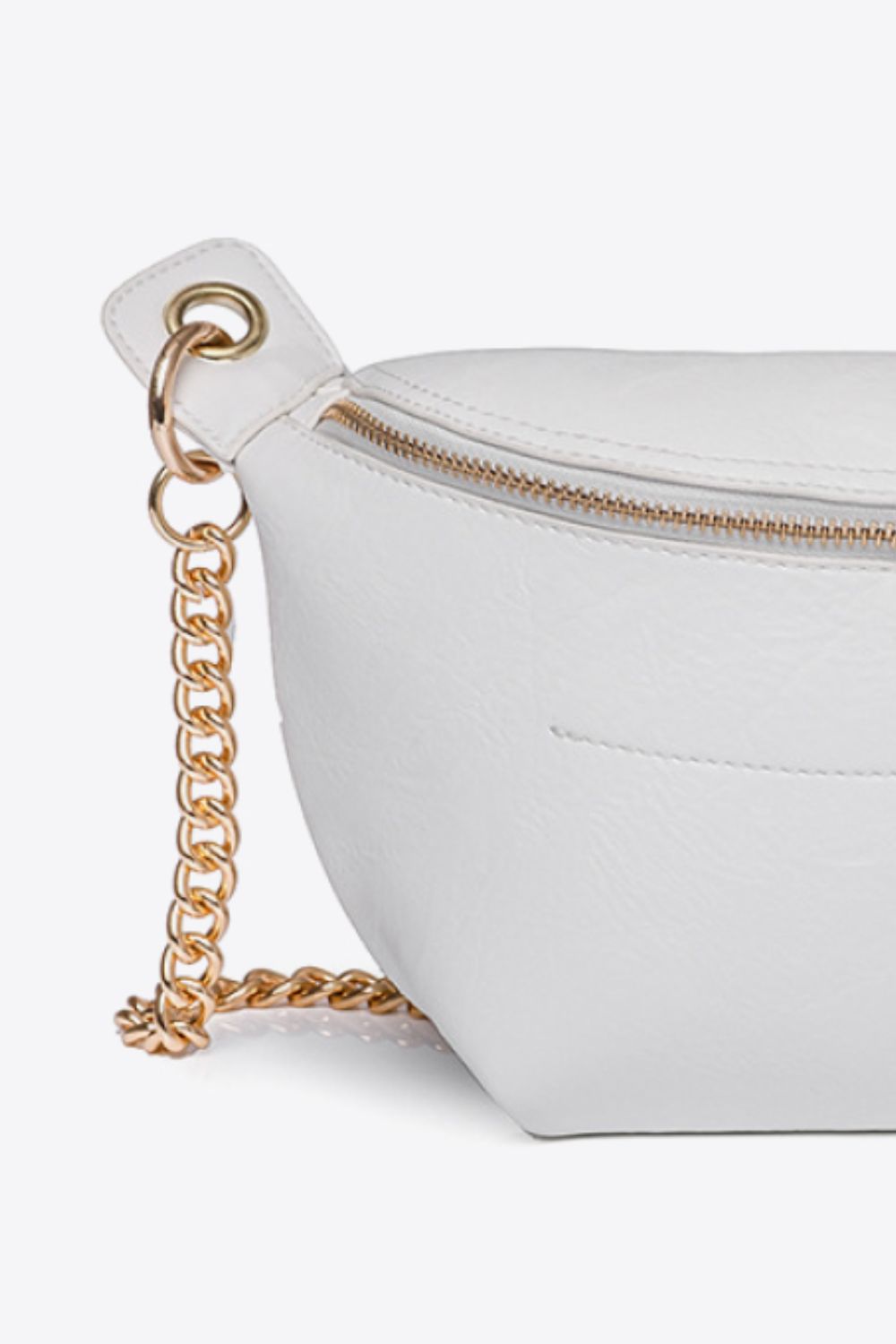 PU Leather Chain Strap Crossbody Bag - Thalia Chic