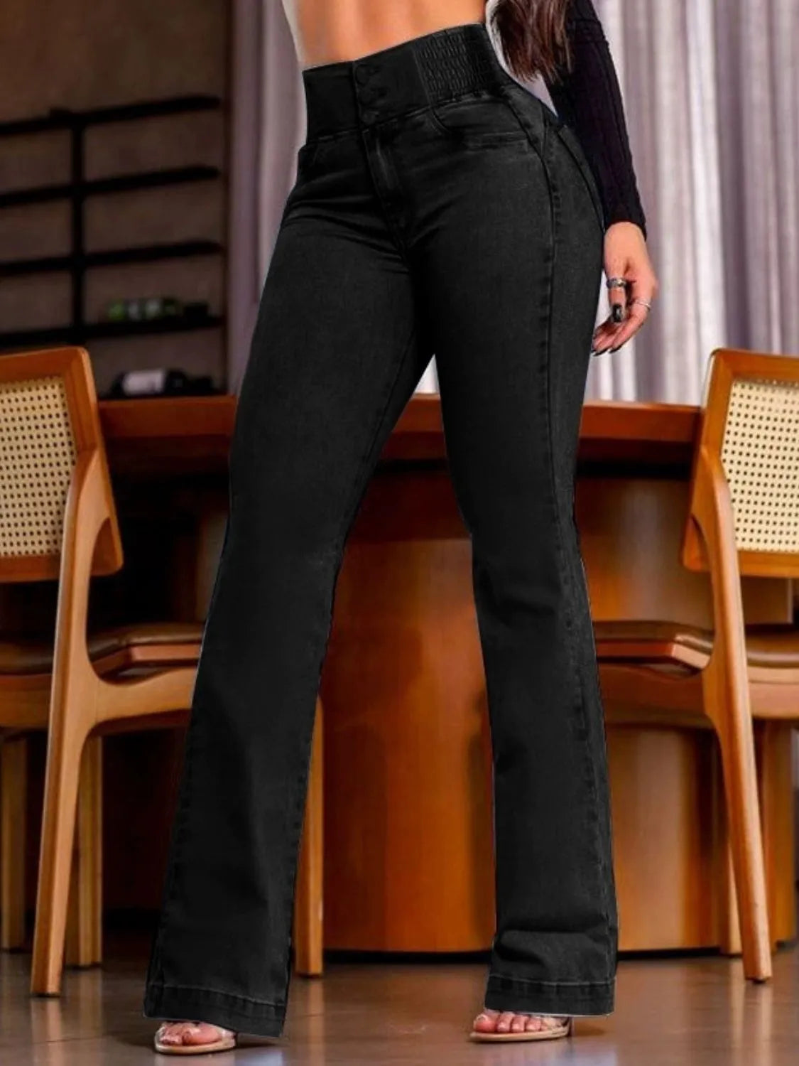 High Rise Bootcut Jeans - Thalia Chic
