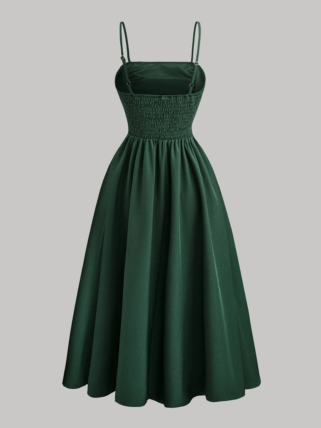 Smocked Square Neck Cami Dress - Thalia Chic