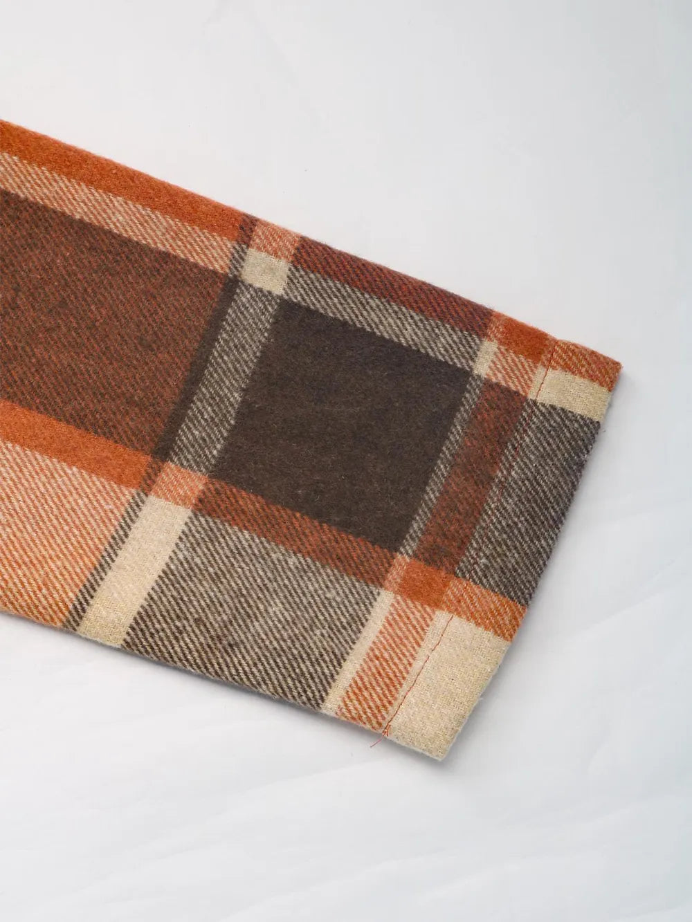 Perfee Plaid Button Down Lapel Collar Blazer - Thalia Chic