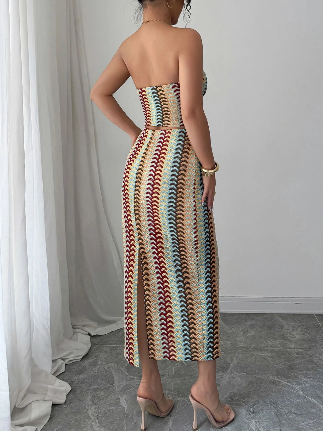 Printed Tube Top and Skirts Set - Thalia Chic