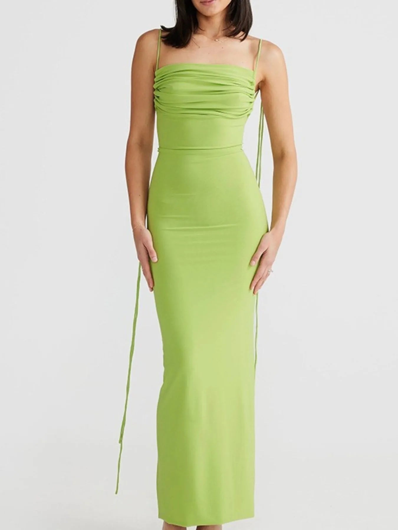 Backless Slit Sleeveless Bodycon Maxi Dress - Thalia Chic