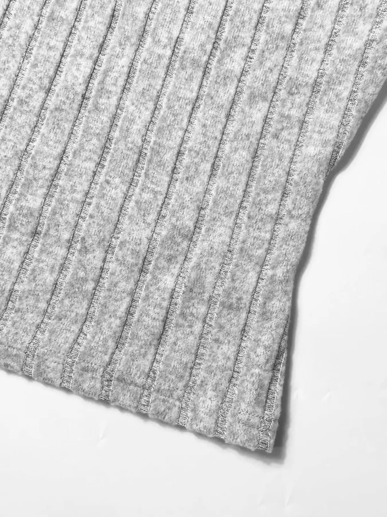 Ribbed Knit Crop Top and Wide Leg Pants Set - Thalia Chic