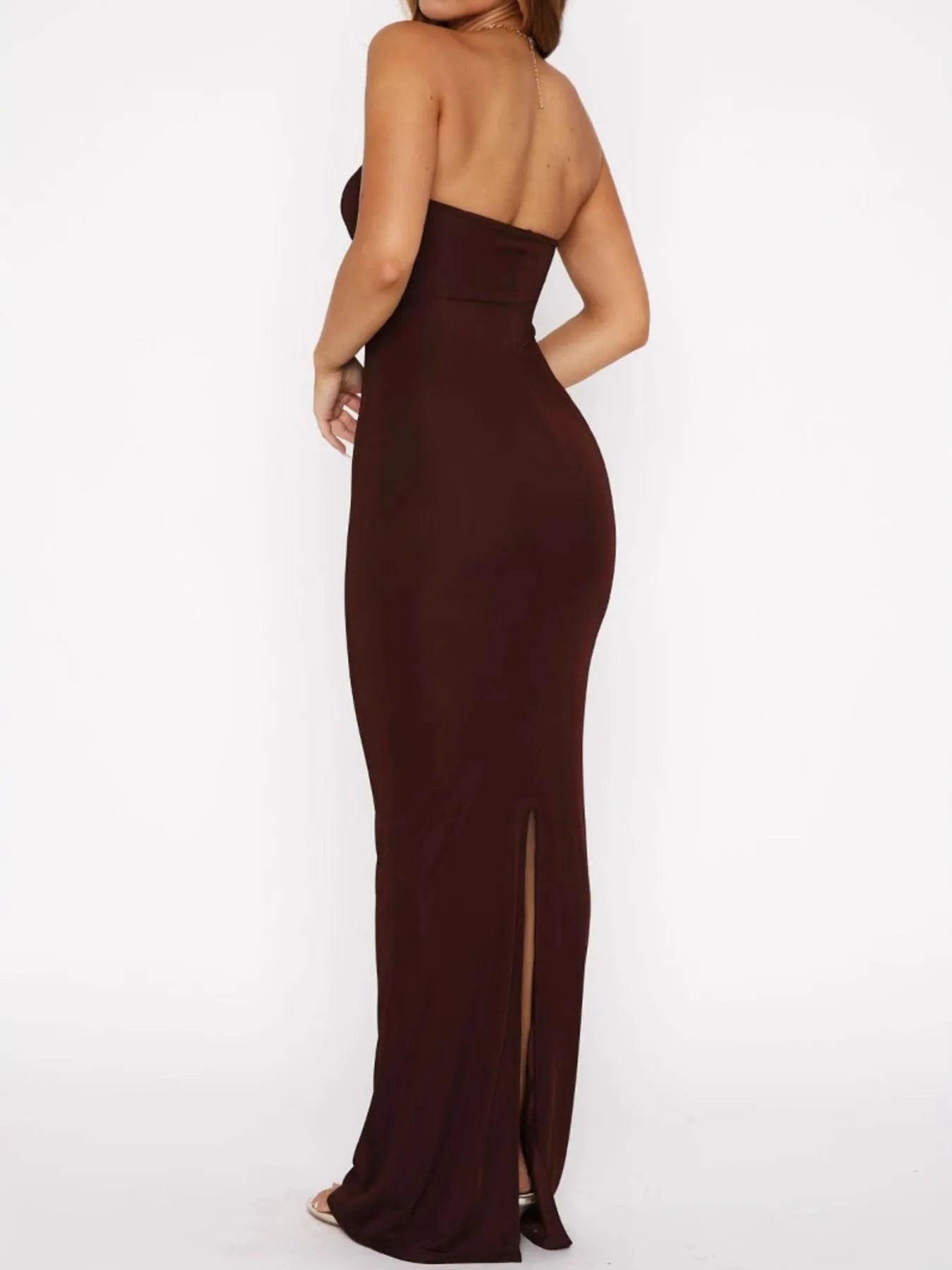 Cutout Sweetheart Neck Tube Maxi Dress - Thalia Chic