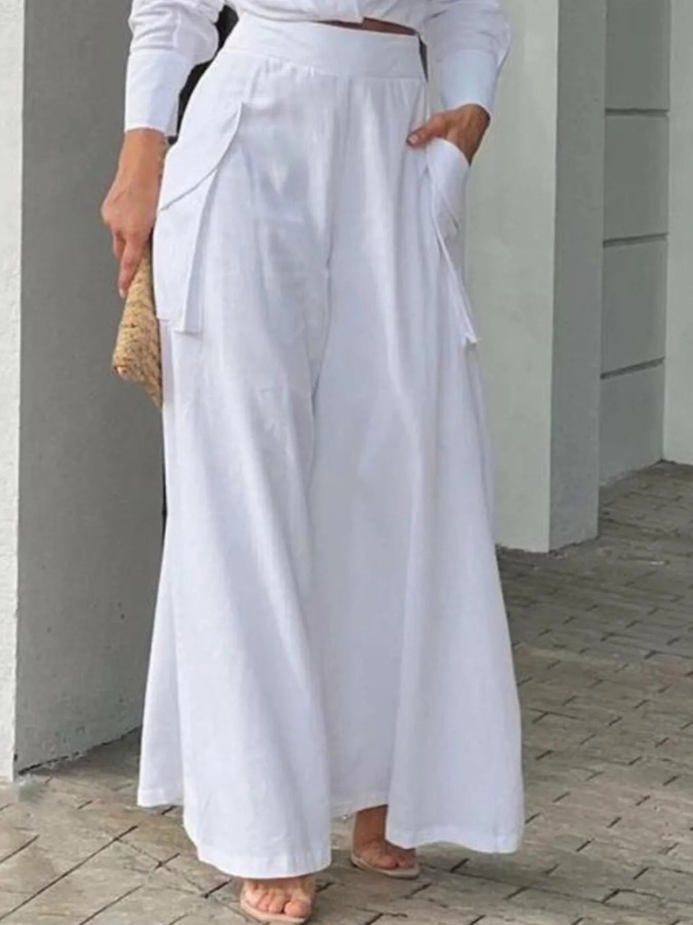 Full Size Long Sleeve Top and Pants Set Plus Size - Thalia Chic