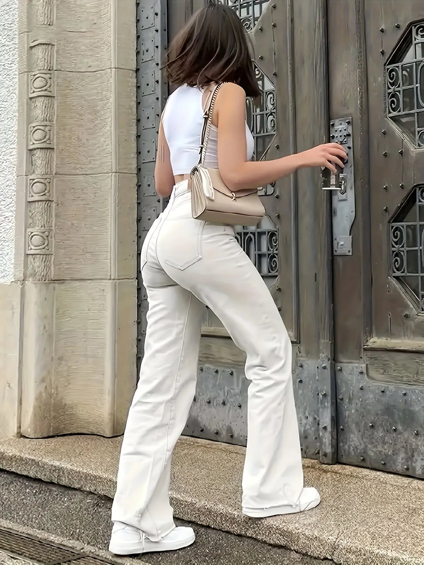 High-Waisted Wide Leg Jeans - Thalia Chic