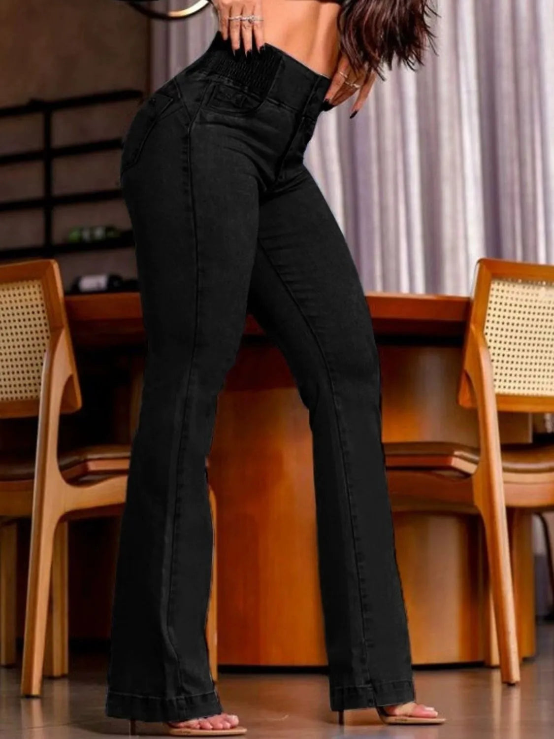 High Rise Bootcut Jeans - Thalia Chic