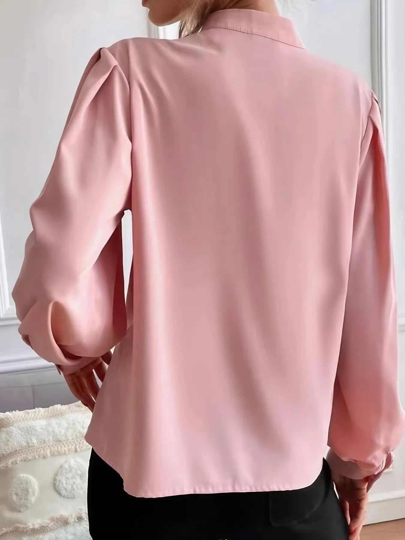 Button Up Long Sleeve Shirt - Thalia Chic