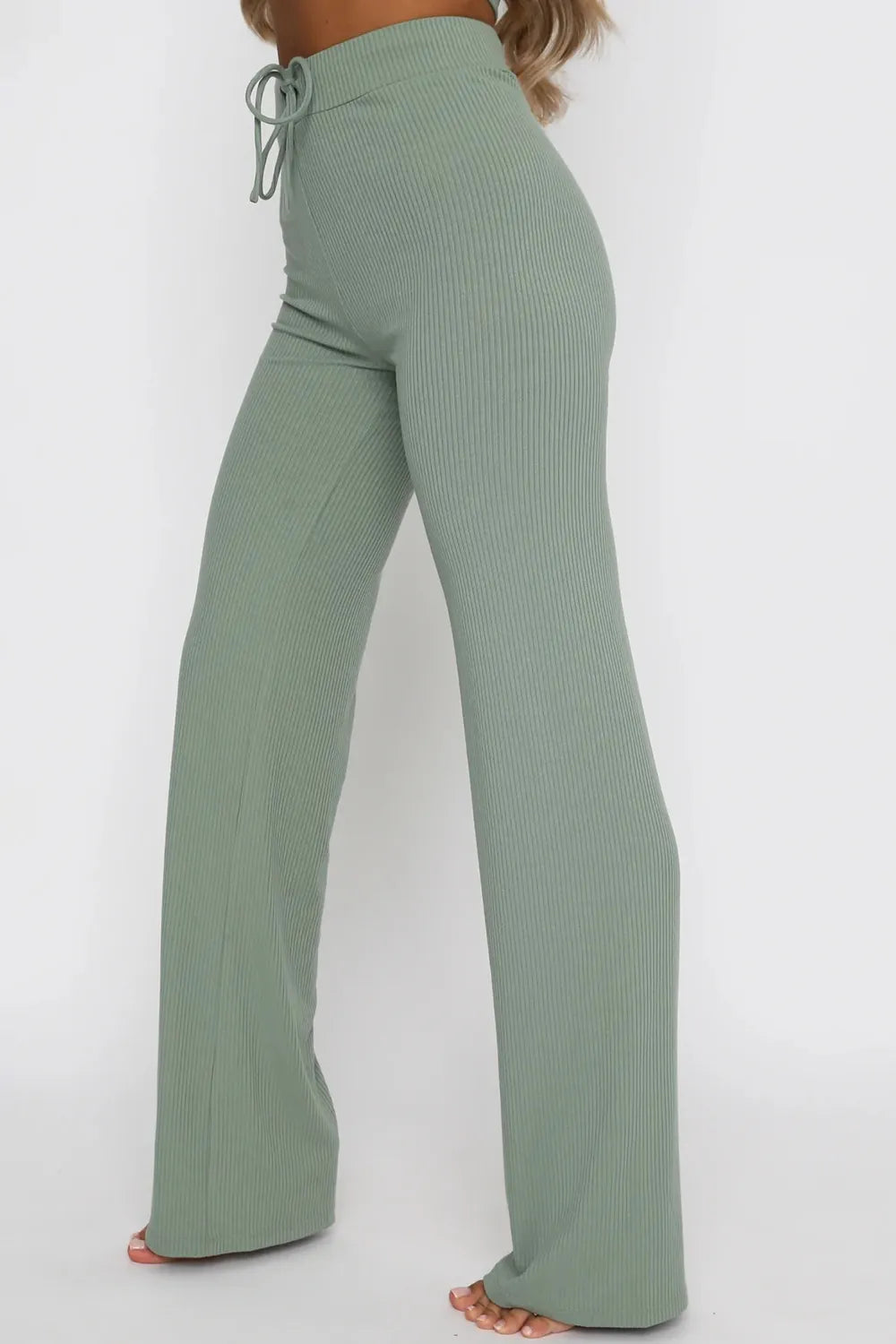 Round Neck Short Sleeve Top and Pants Set - Thalia Chic