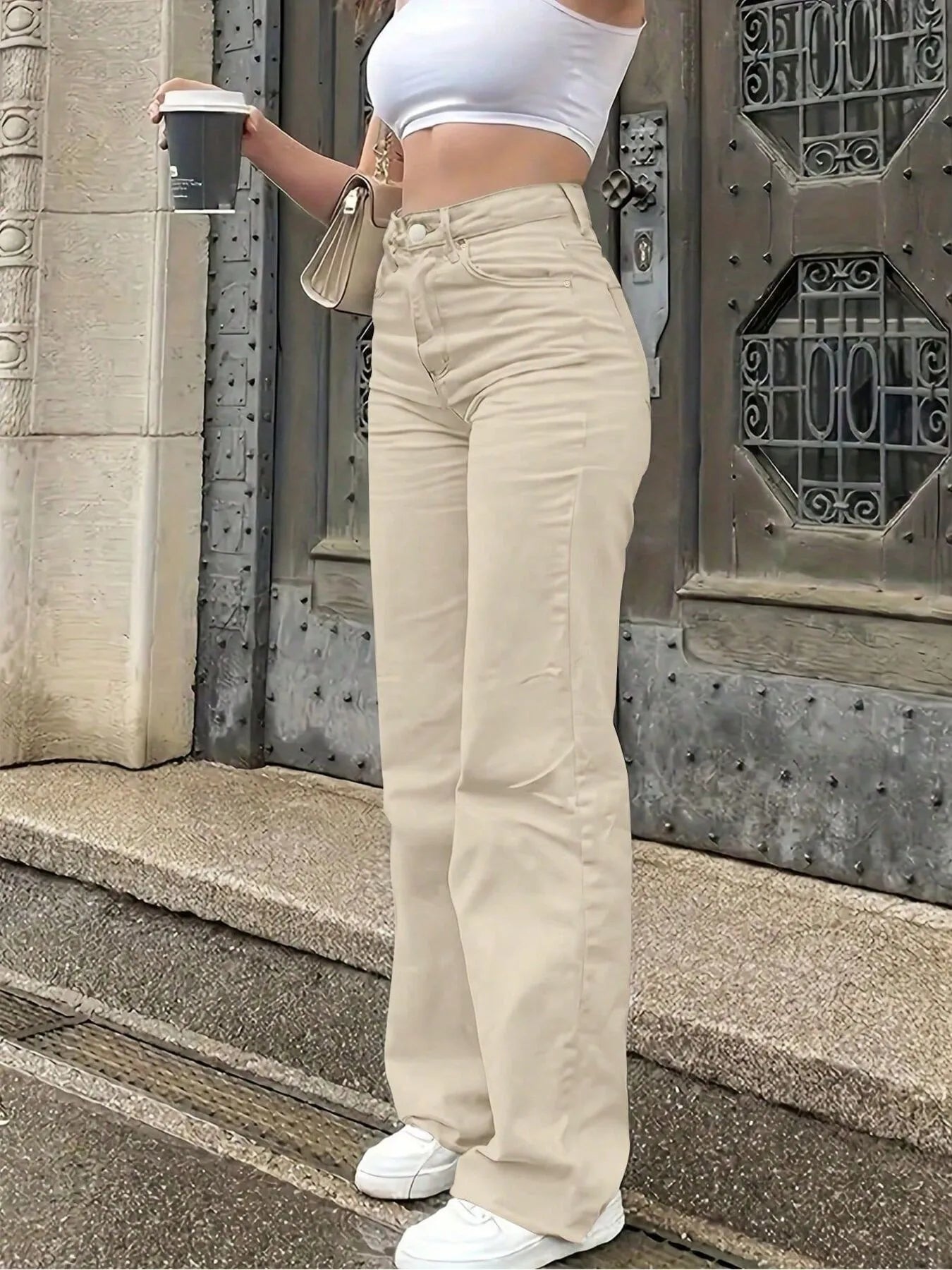 High-Waisted Wide Leg Jeans - Thalia Chic
