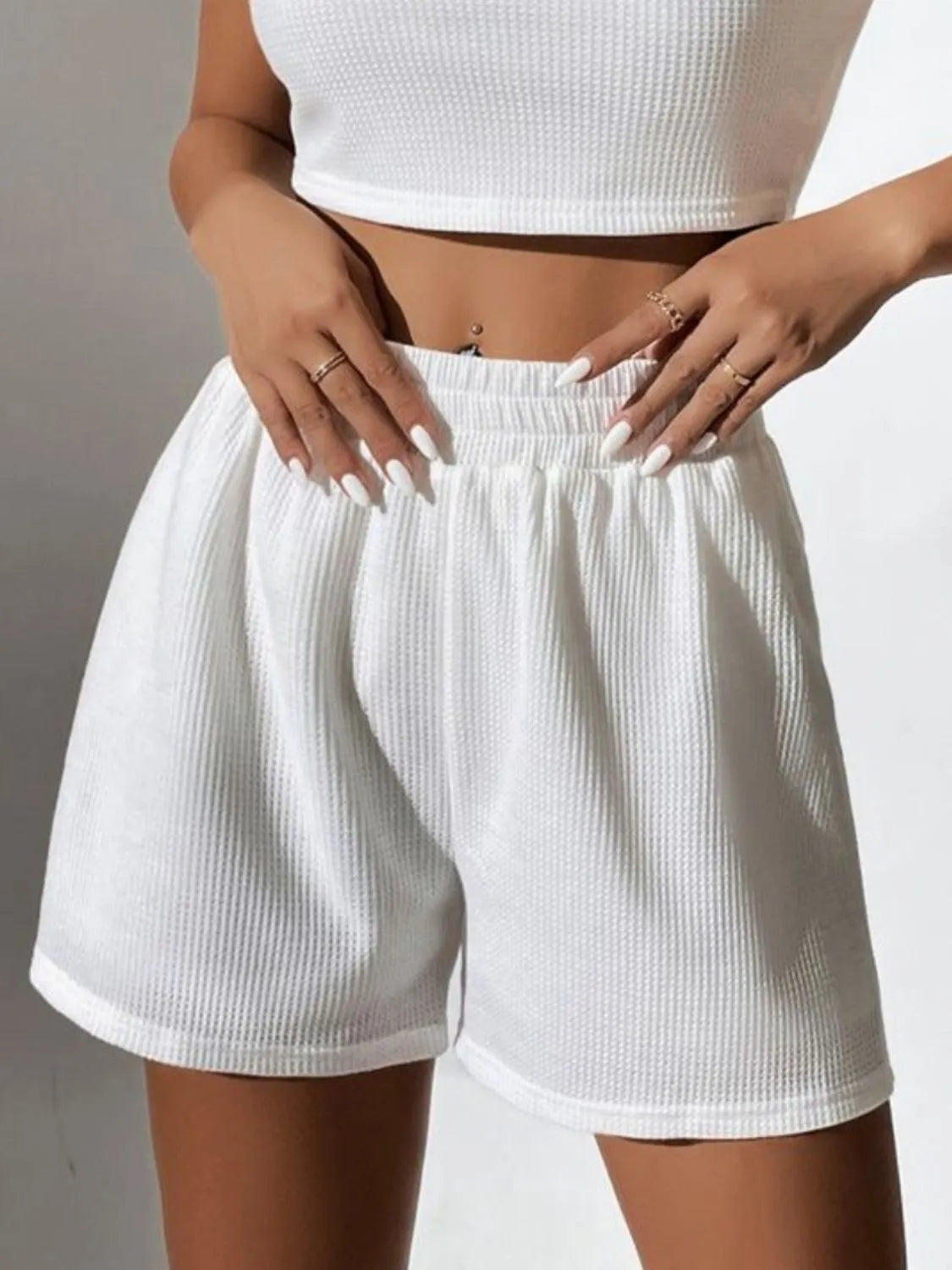 Full Size Wide Strap Tank and Shorts Set Plus Size - Thalia Chic