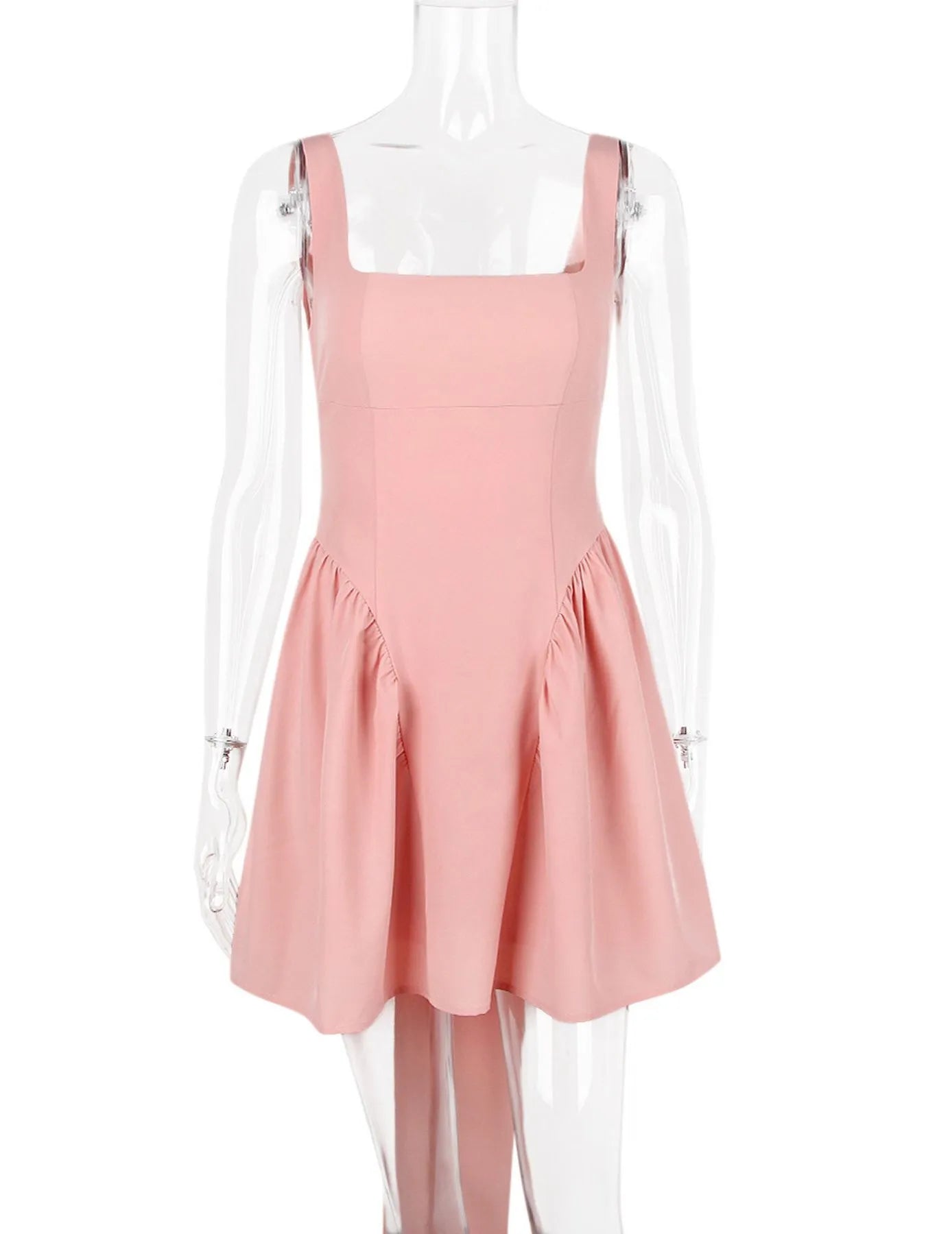 Backless Square Neck Mini Dress - Thalia Chic