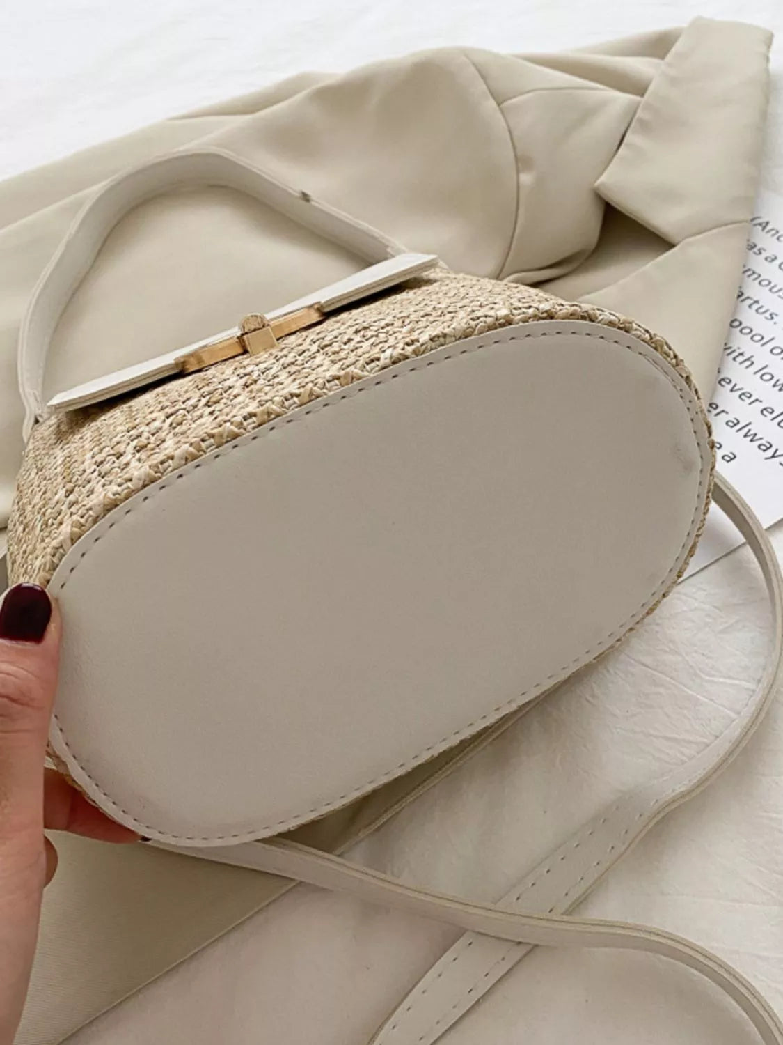 Woven Straw Crossbody Bag - Thalia Chic