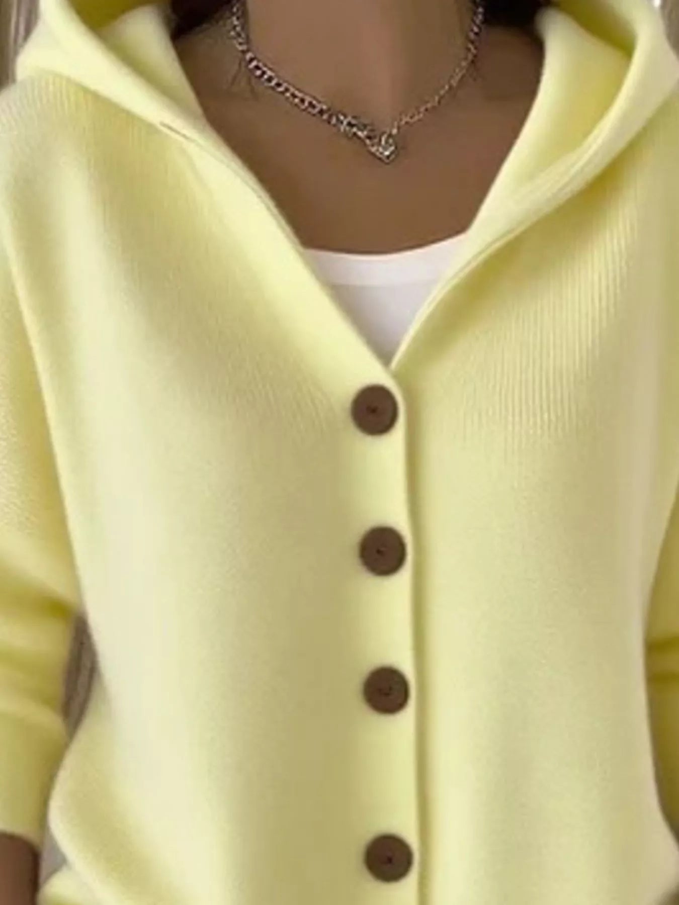 Full Size Button Up Long Sleeve Cardigan Plus Size - Thalia Chic