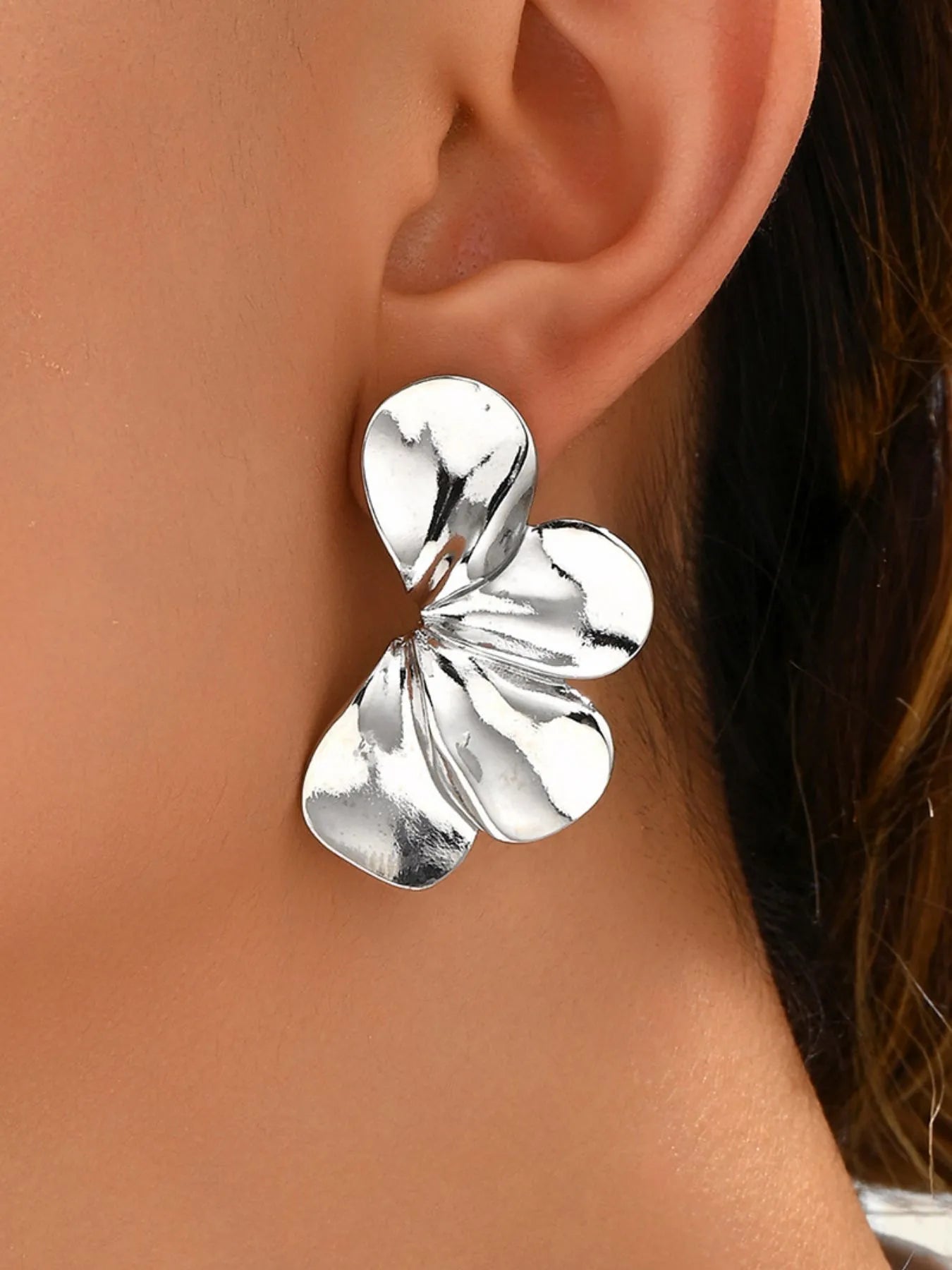 Stainless Steel Flower Earrings - Thalia Chic