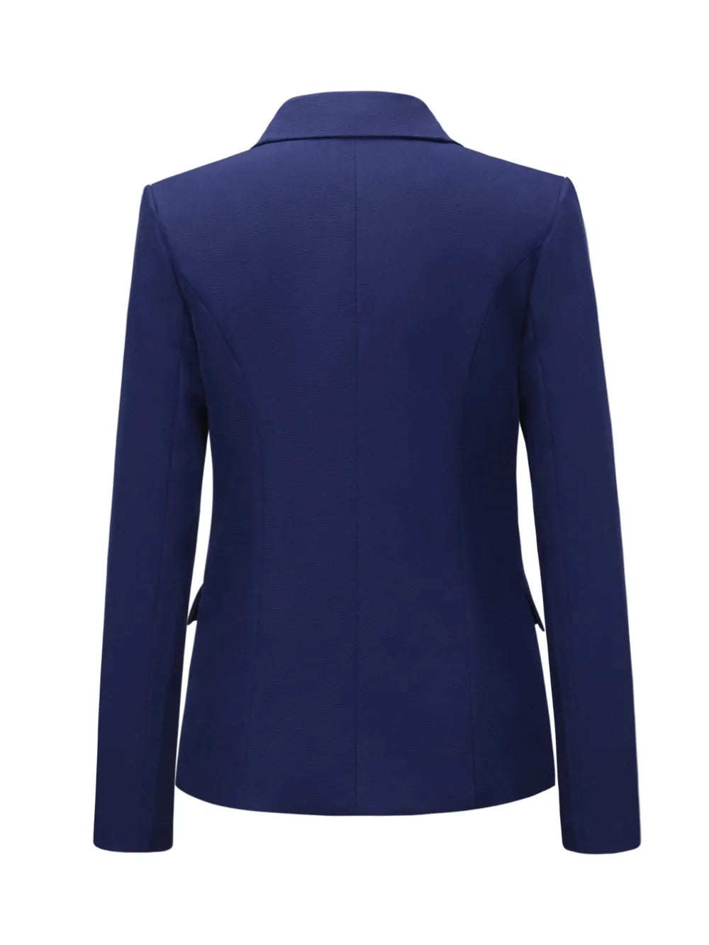 Lapel Collar Long Sleeve Blazer - Thalia Chic
