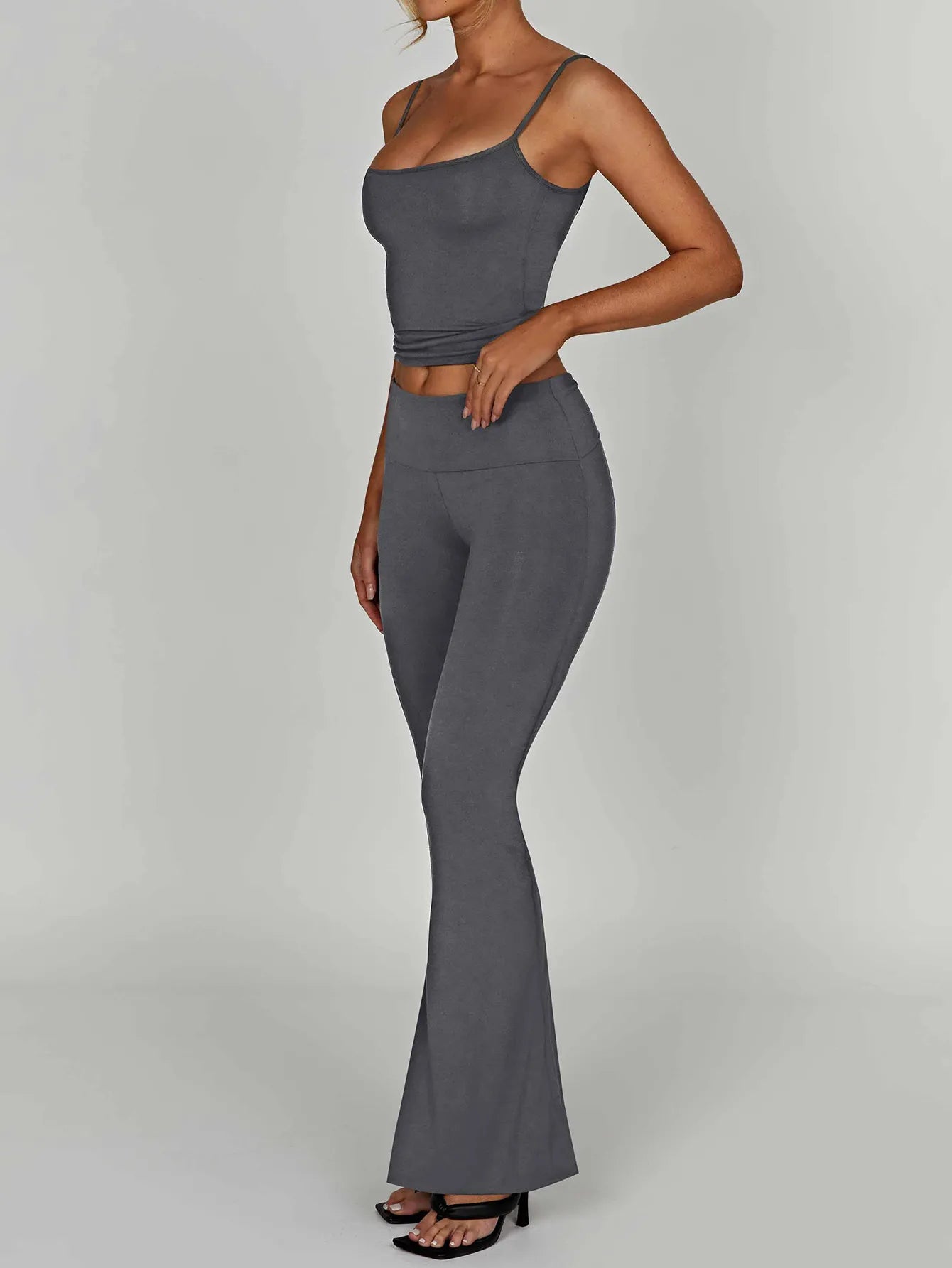Cami Top and Flare Pants Matching Set - Thalia Chic