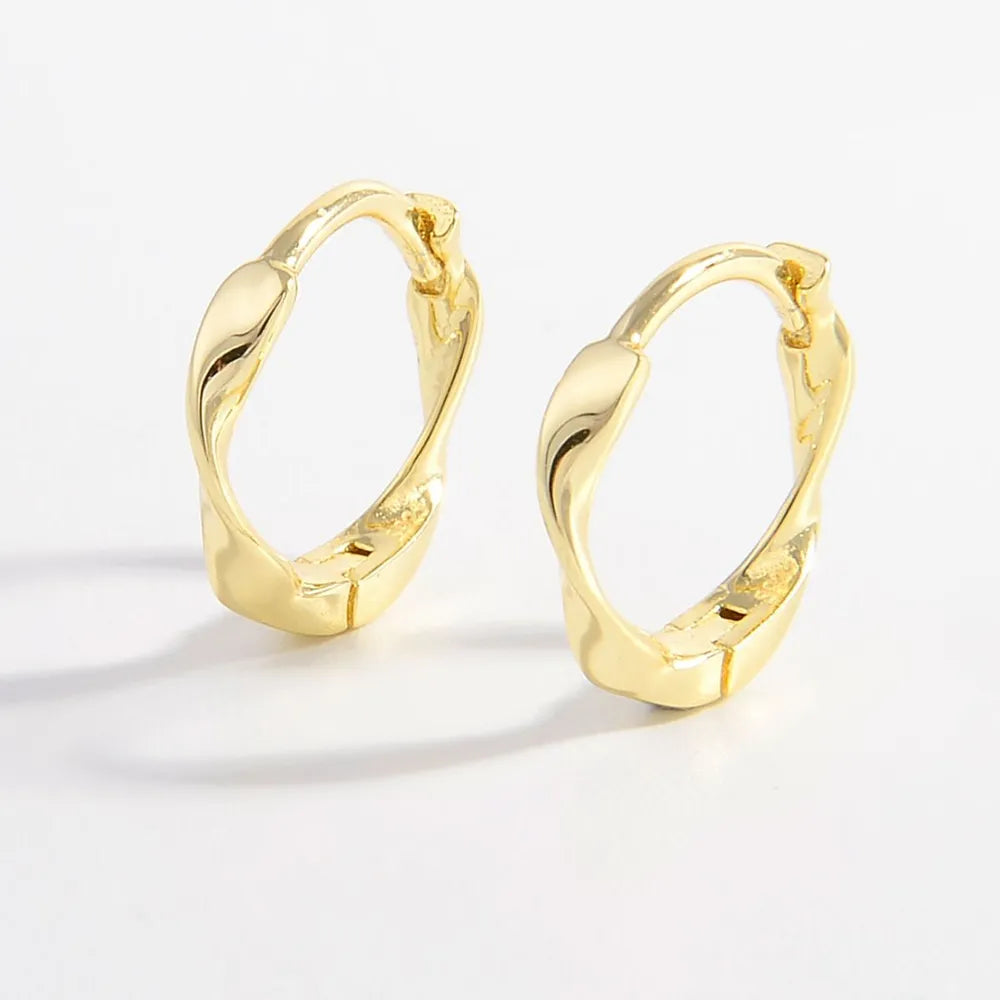 925 Sterling Silver Hoop Earrings - Thalia Chic