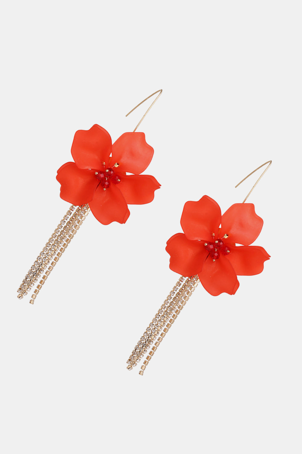 Flower Shape Acrylic Dangle Earrings - Thalia Chic