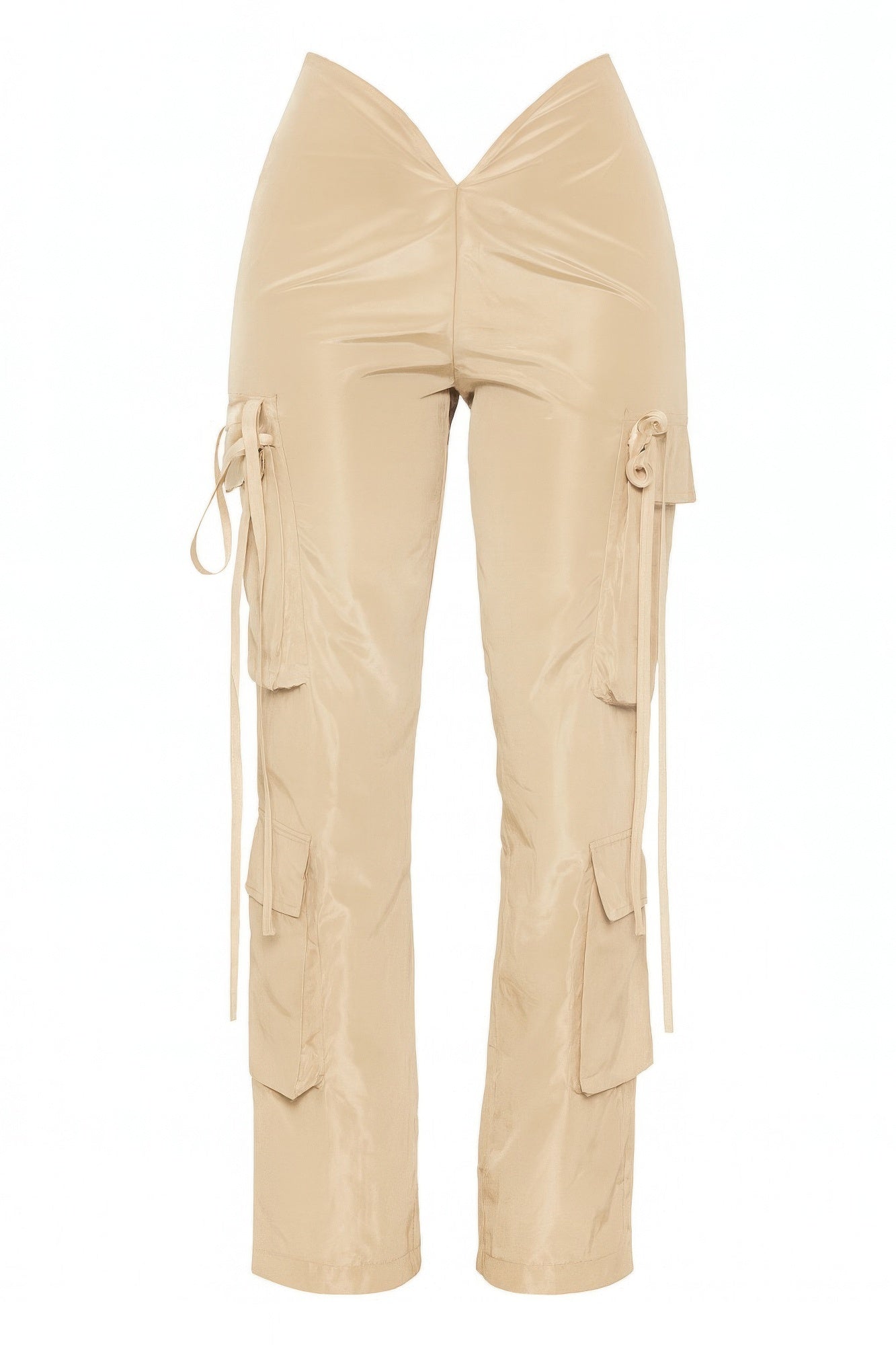 V Cut Cargo Pants - Thalia Chic