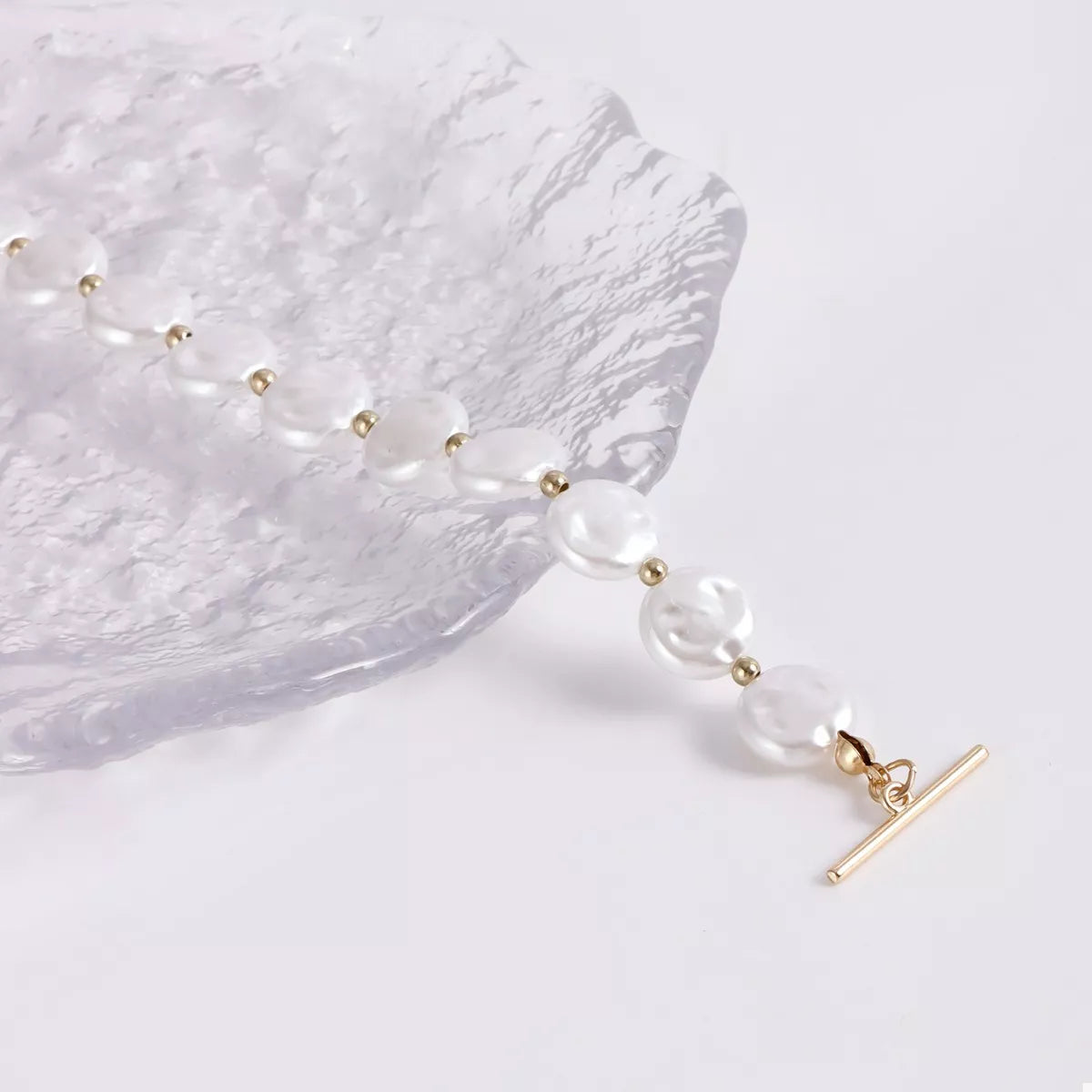18K Gold-Plated Pearl Drop Necklace - Thalia Chic
