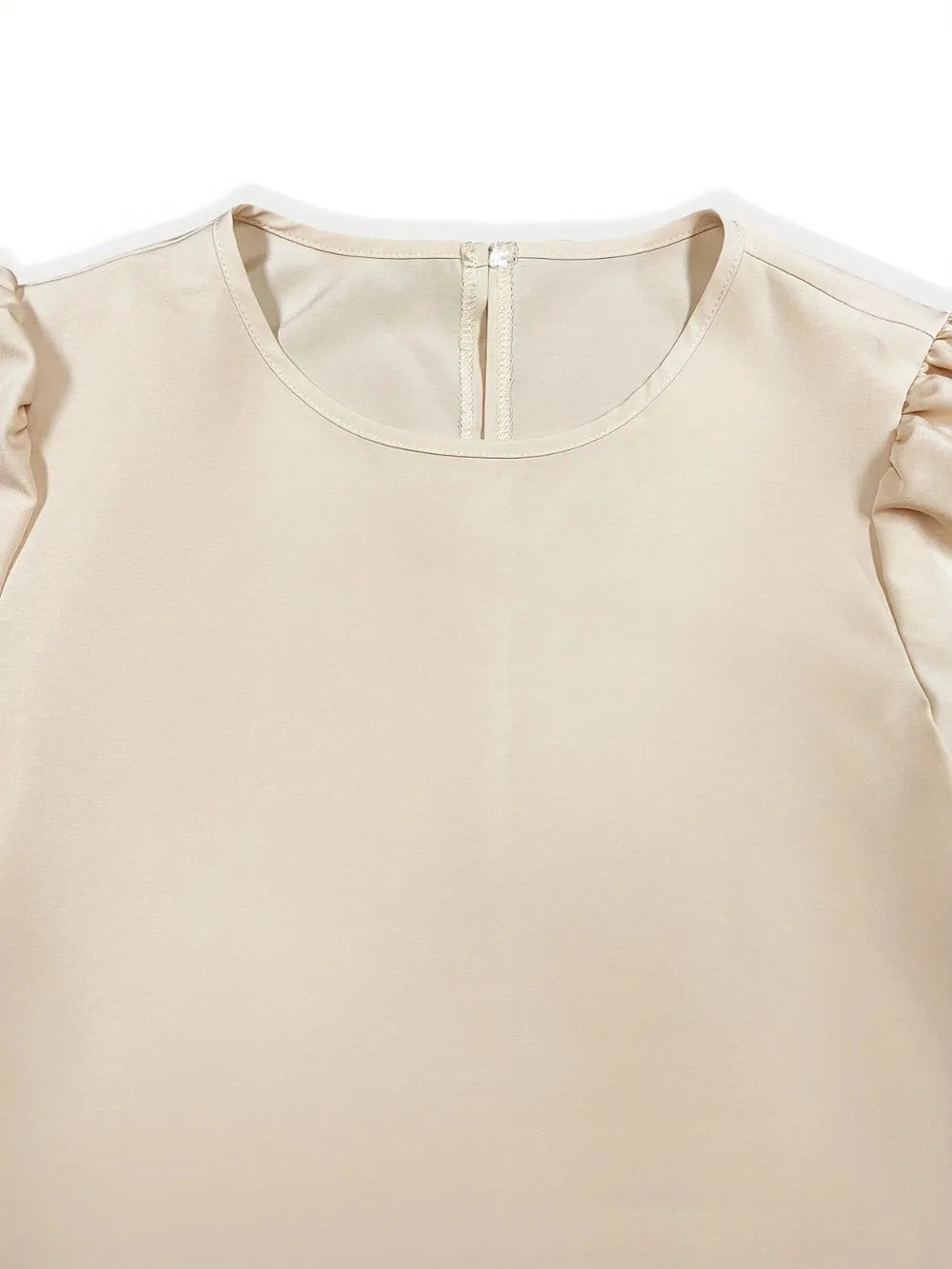 Round Neck Short Sleeve Top and Tied Pants Set - Thalia Chic