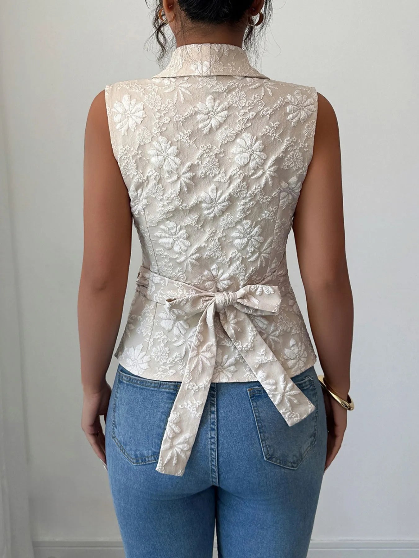 Tie Waist Wrap Tank Top - Thalia Chic