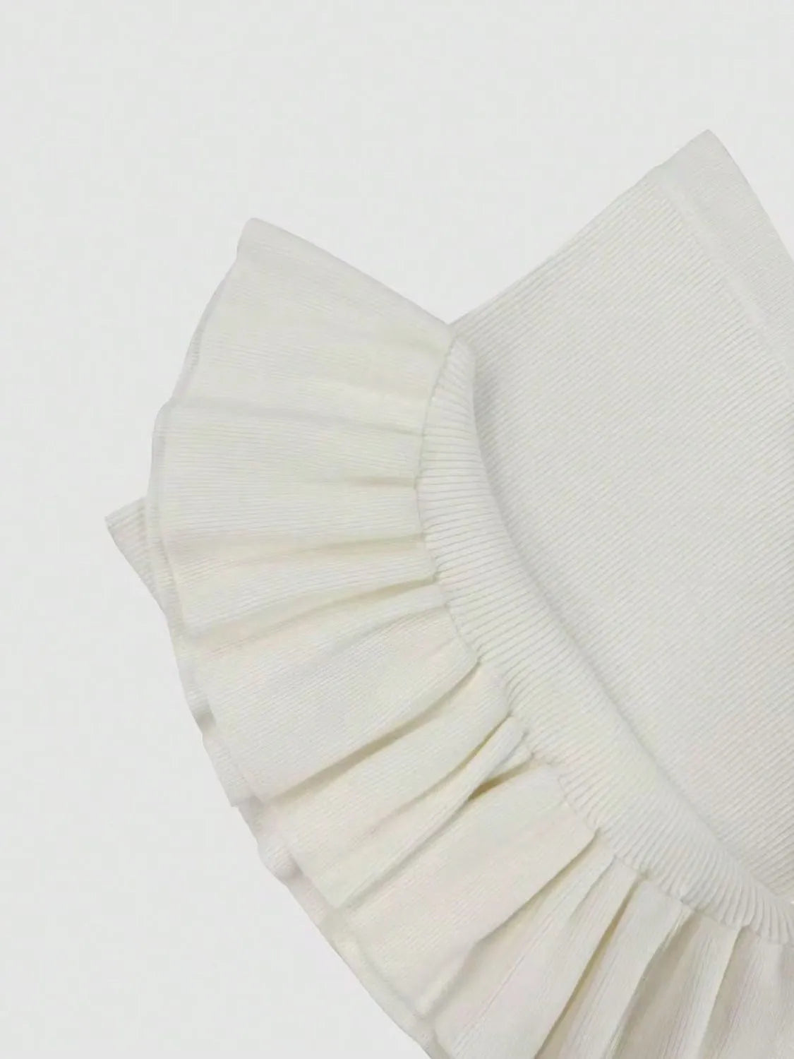 Ribbed Knit Bodycon Midi Dress with Ruffle Hem - Thalia Chic