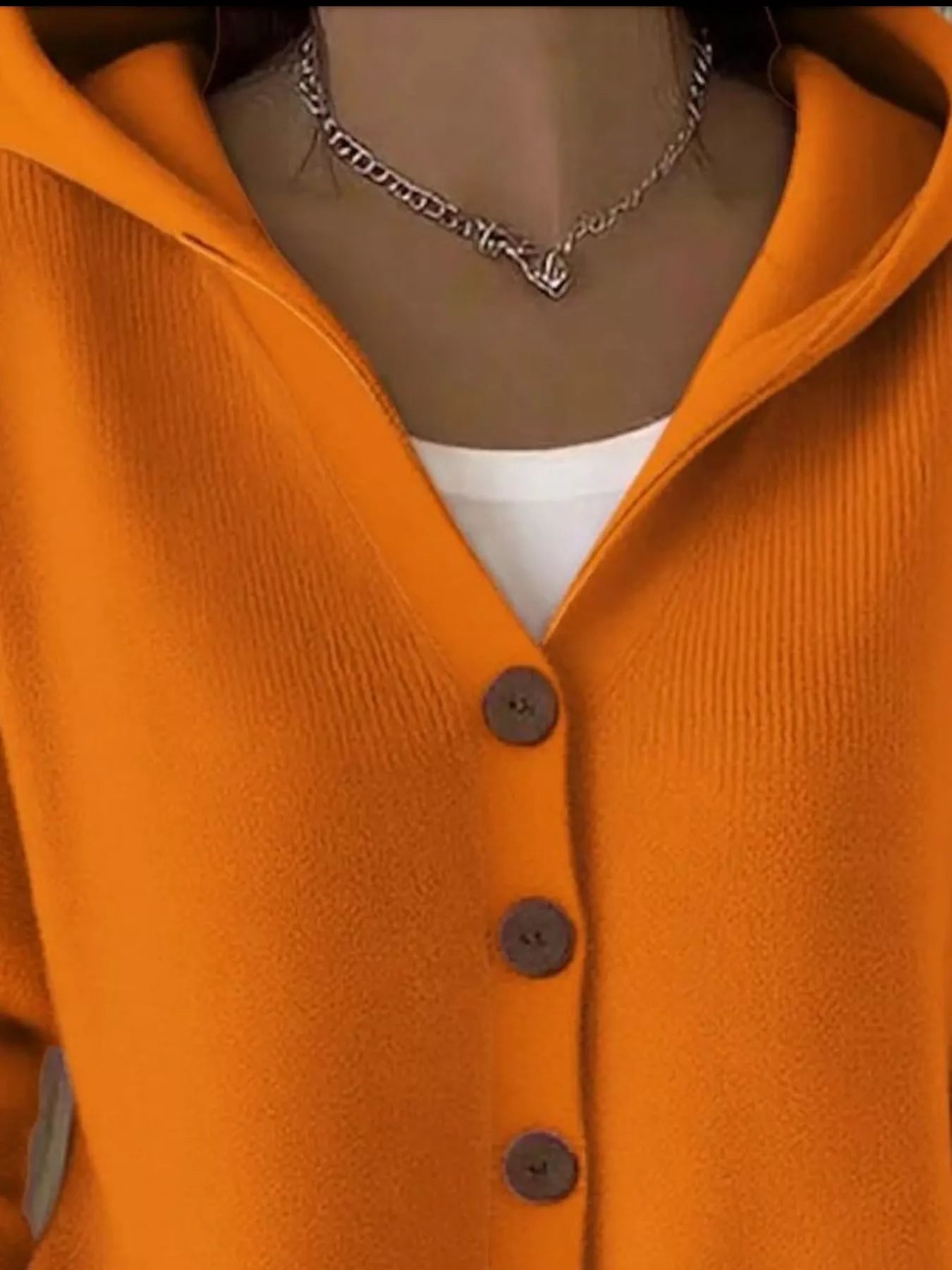 Full Size Button Up Long Sleeve Cardigan Plus Size - Thalia Chic