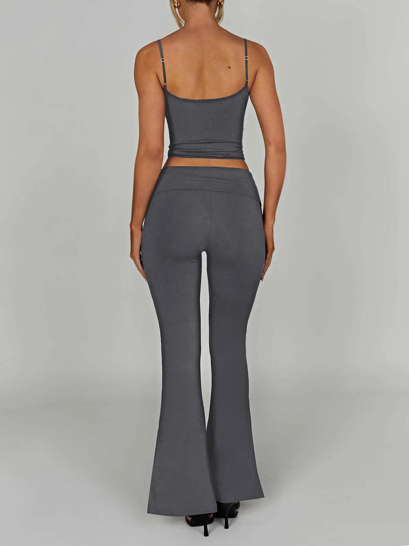 Cami Top and Flare Pants Matching Set - Thalia Chic