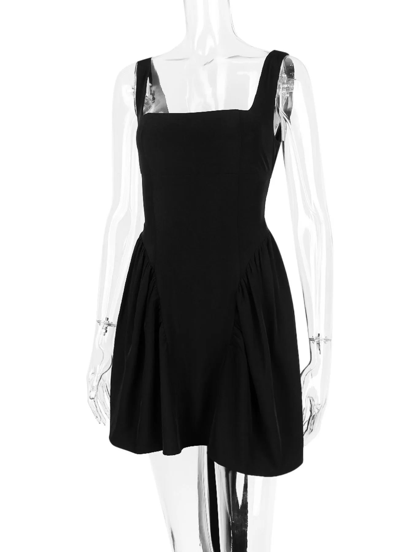 Backless Square Neck Mini Dress - Thalia Chic