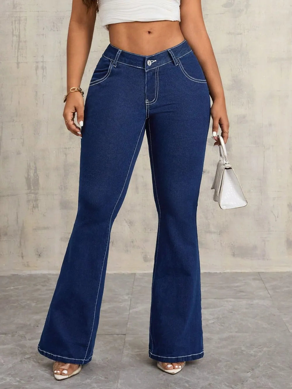 Flare Jeans with Pockets - Thalia Chic