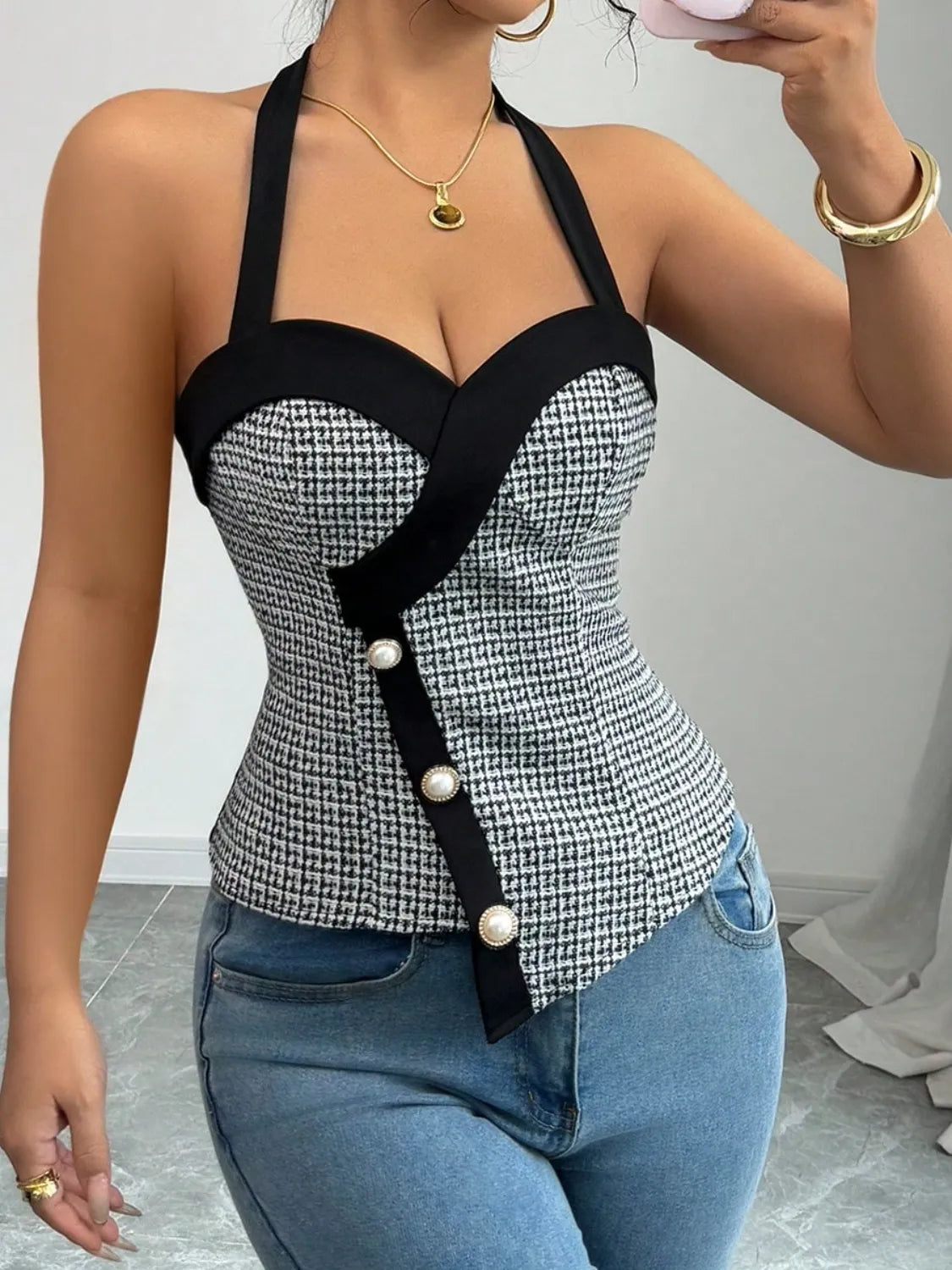 Halter Neck Cami - Thalia Chic