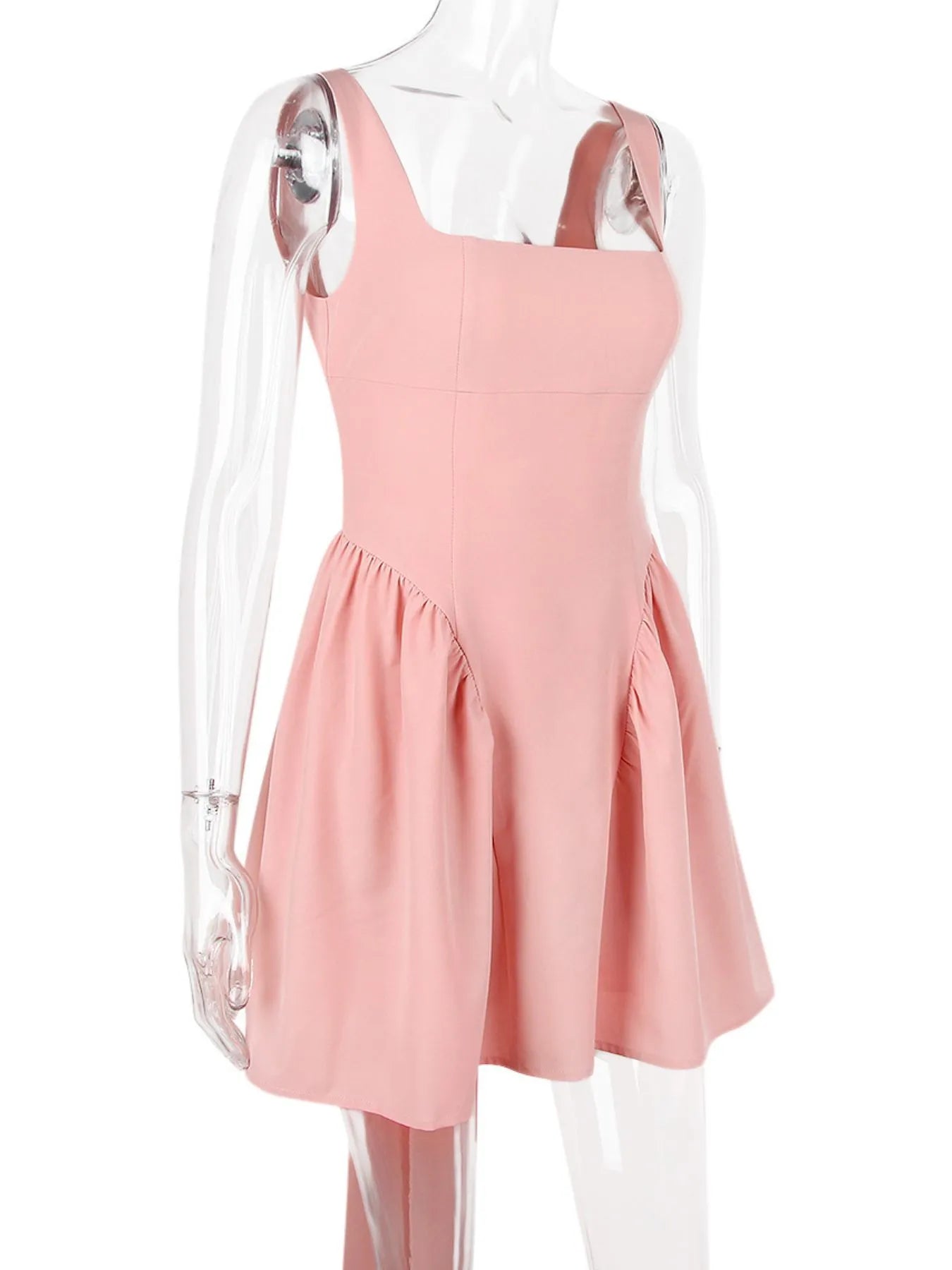 Backless Square Neck Mini Dress - Thalia Chic